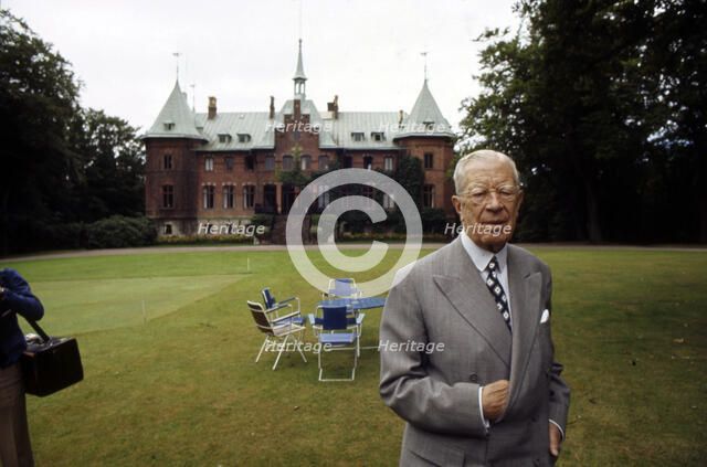 King Gustaf VI Adolf of Sweden at his summer residence, Sofiero Castle, Scania, 1972. Artist: Unknown