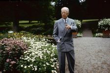 King Gustaf VI Adolf of Sweden at his summer residence, Sofiero Castle, Scania, 1972