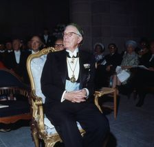 King Gustaf VI Adolf of Sweden appointed an honorary doctor, c1970s(?). Creator: Unknown