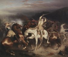 King Gustav II Adolf of Sweden at Stuhm, 1854. Creator: Carl Wahlbom