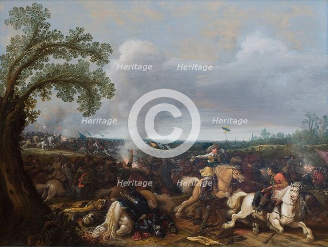 King Gustav II Adolf of Sweden at the Battle by Lützen November 16th, 1632, 1634. Creator: Jan Asselijin.