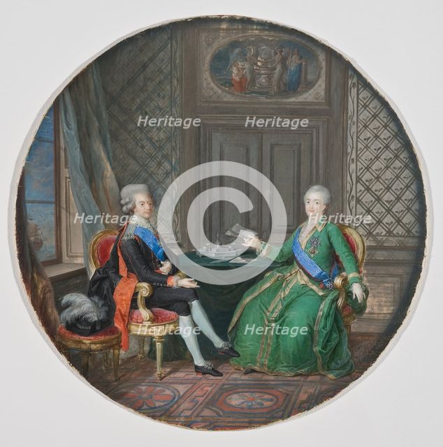 King Gustav III of Sweden and Catherine II of Russia in Fredrikshamn, 1784.
