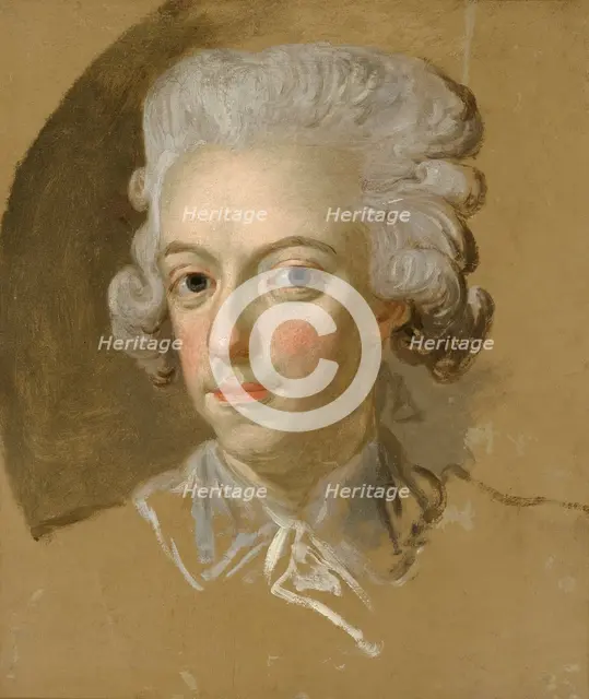 King Gustav III of Sweden. Sketch, c18th century. Creator: Lorens Pasch the Younger.