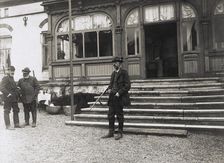 King Gustav V of Sweden on a hunting trip, Isle of Ven, Scania, Sweden, 1909