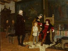 King Gustav Vasa of Sweden Being Introduced to King Hans, 1881. Creator: Johan Axel Gustav Acke