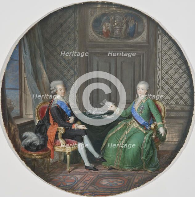 King Gustavus III and Catherine II of Russia in Fredrikshavn 1783, 1784. Creator: Cornelius Hoyer.