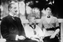 King Haakon, Queen Maud of Norway and Crown Prince Olaf, 1913. Creator: Bain News Service