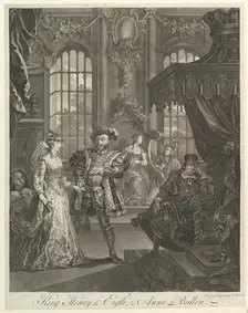 King Henry the Eighth and Anna Bullen, ca. 1728. Creator: William Hogarth