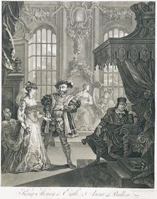 King Henry the Eigth & Anna Bullen 18th century. Artist: William Hogarth