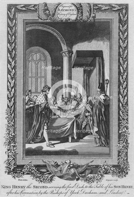 'King Henry the Second serving the first Dish to the Table of his Son', c1787. Artist: Unknown.