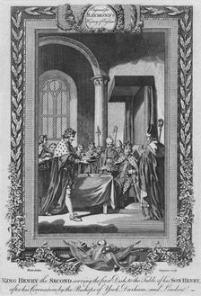 King Henry the Second serving the first Dish to the Table of his Son c1787