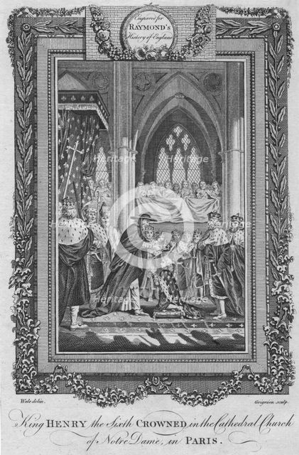'King Henry the Sixth Crowned in the Cathedral Church of Notre Dame, in Paris', c1787. Artist: Unknown.