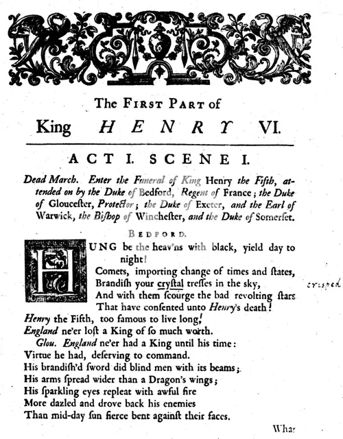 'King Henry VI. Act 1. Scene 1', c1723, (1946). Artist: Unknown.
