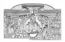 King Henry VI presenting a sword to the Earl of Shrewsbury, c1445, (1843).Artist: Henry Shaw