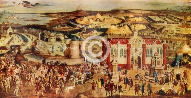 'King Henry VIII. Meeting...Francis at the...Field of the Cloth of Gold', 1520, (c1930).  Creator: Unknown.