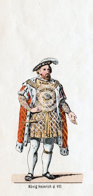 King Henry VIII of England, costume design for Shakespeare's play, Henry VIII, 19th century. Artist: Unknown
