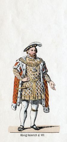 King Henry VIII of England, costume design for Shakespeare's play, Henry VIII, 19th century