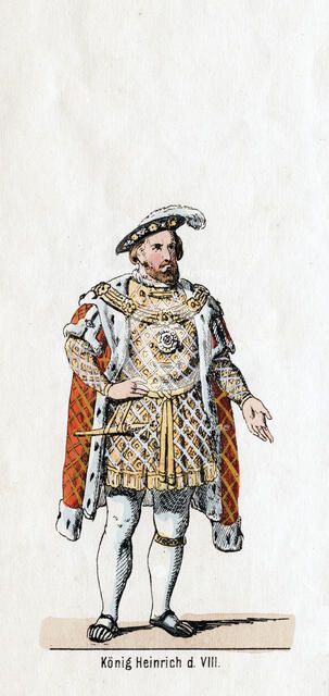 King Henry VIII of England, costume design for Shakespeare's play, Henry VIII, 19th century. Artist: Unknown