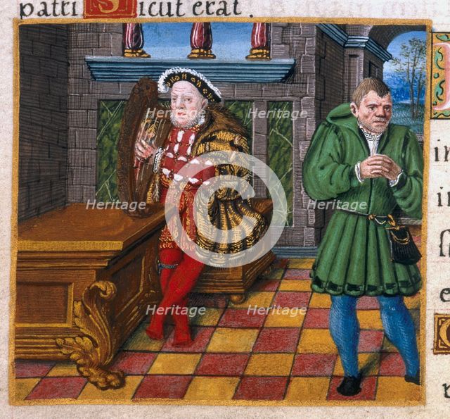 King Henry Vlll with harp, (c1540-c1600?). Creator: Unknown.