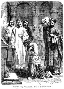 King Henry II doing penance at the tomb of Thomas a Becket, Canterbury Cathedral