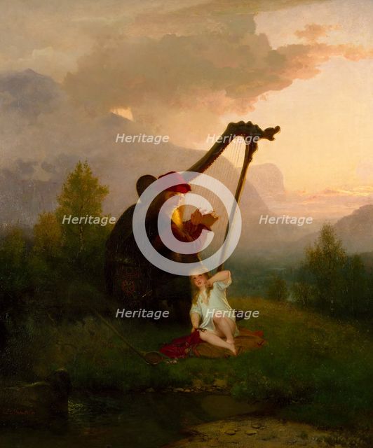 King Heimer and Aslög, 1856. Creator: Johan August Malmström.