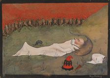 King Hobgoblin Sleeping, 1896. Creator: Hugo Simberg