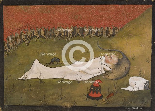 King Hobgoblin Sleeping. Artist: Simberg, Hugo (1873-1917)