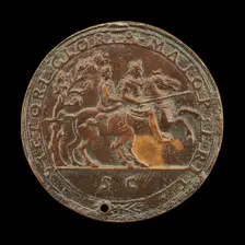 King in Armor Attended by Victory [reverse], c. 1530. Creator: Unknown