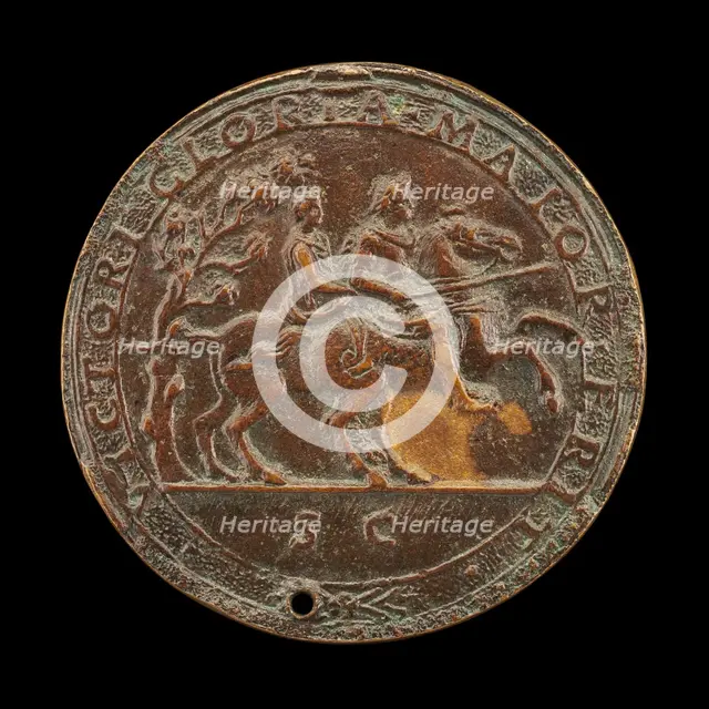 King in Armor Attended by Victory [reverse], c. 1530. Creator: Unknown.