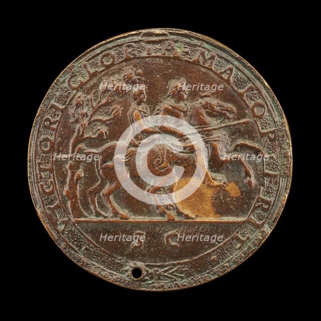 King in Armor Attended by Victory [reverse], c. 1530. Creator: Unknown.