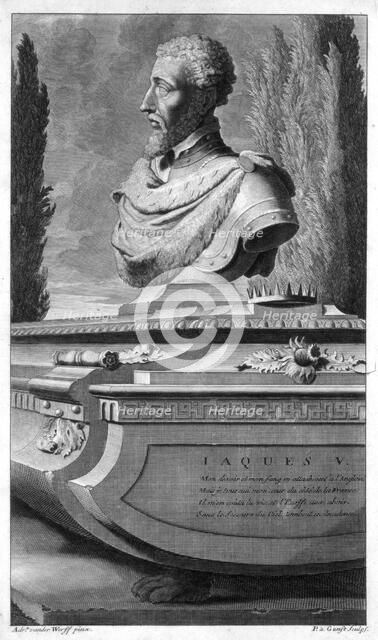 King James V of Scotland (1512-1542), c18th century.Artist: Gunst