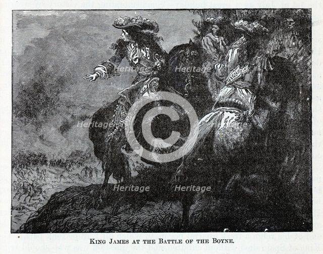 King James at the Battle of the Boyne, 1882. Artist: Anonymous  