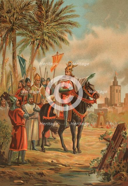 King James I at the siege of the city of Valencia, 1238, (1890).  Creator: Unknown.