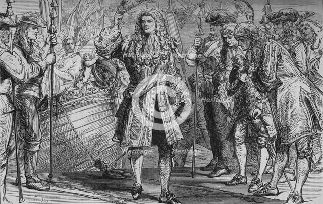 'King James II. Landing at Kinsale', 12 March 1689, (c1880). Artist: Unknown.