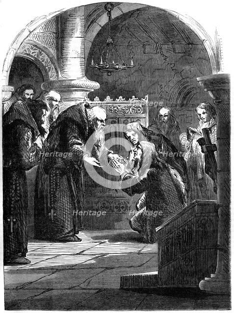 King James II of England (1633-1701) at La Trappe Abbey, Orne, France, 17th century (19th century). Artist: Unknown