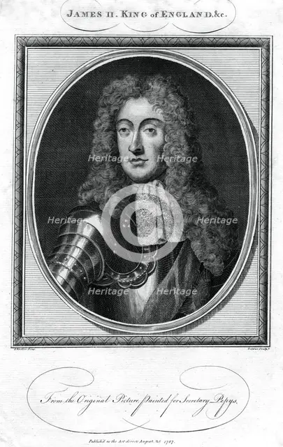 King James II of England, (1787).Artist: John Goldar