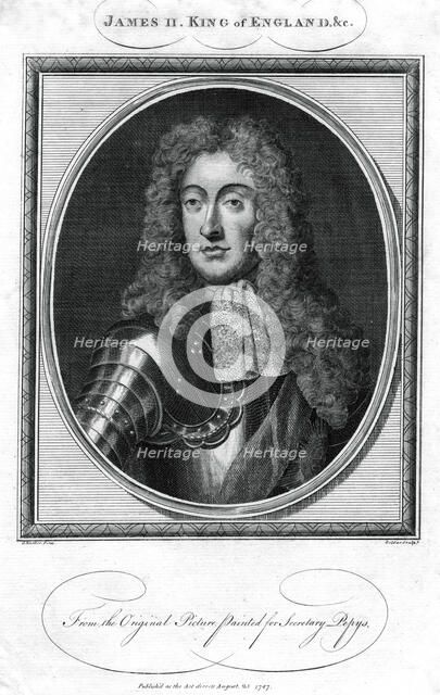 King James II of England, (1787).Artist: John Goldar