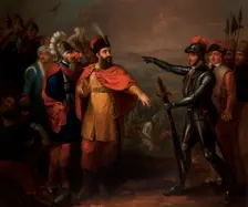 King Jagiello and the Teutonic Knights, after 1816. Creator: Jozef Peszka