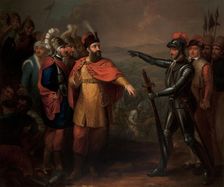 King Jagiello and the Teutonic Knights, after 1816. Creator: Jozef Peszka