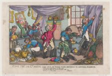 King Joe and Co. Making the Most Of Their Time Previous To Quitting Madrid, ..., September 25, 1808. Creator: Thomas Rowlandson
