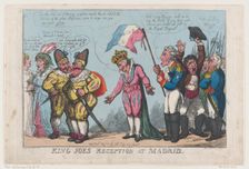 King Joe's Reception at Madrid, August 21, 1808., August 21, 1808. Creator: Thomas Rowlandson