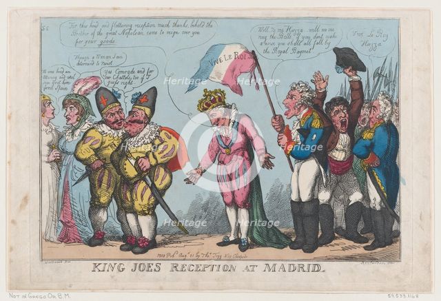 King Joe's Reception at Madrid, August 21, 1808., August 21, 1808. Creator: Thomas Rowlandson.