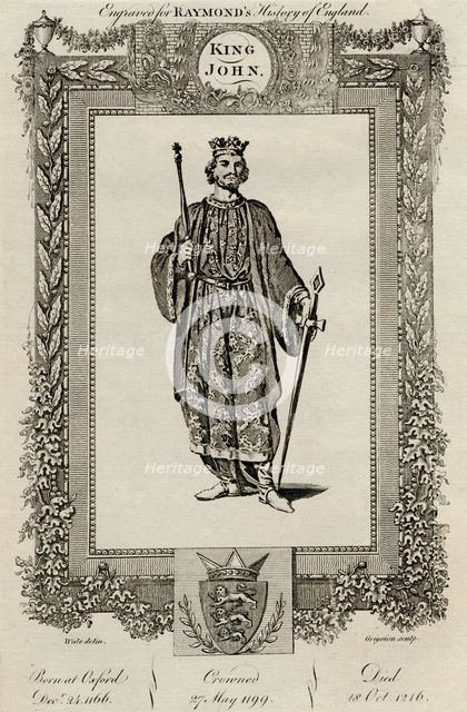 'King John', (1166-1216), c1787. Artist: Unknown.