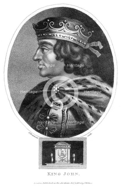 King John (1167-1216), 1804.Artist: J Chapman