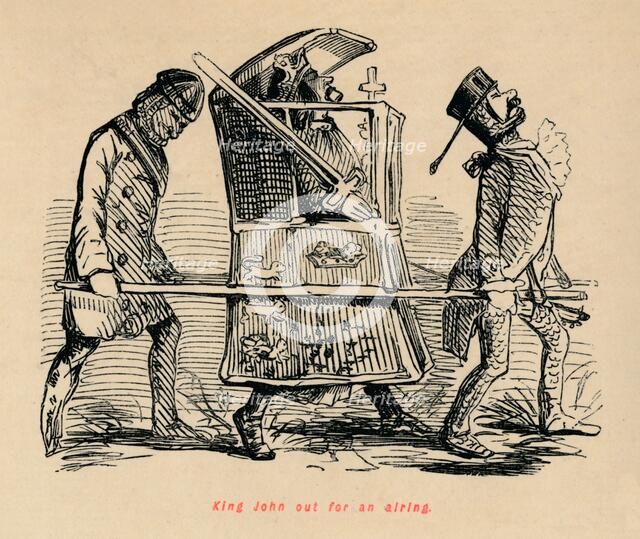 'King John out for an airing', c1860, (c1860). Artist: John Leech.