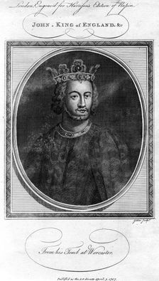 King John of England, (1787).Artist: Goldar