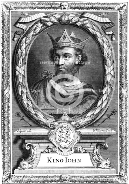 King John of England, c17th century.Artist: P Vanderbanck