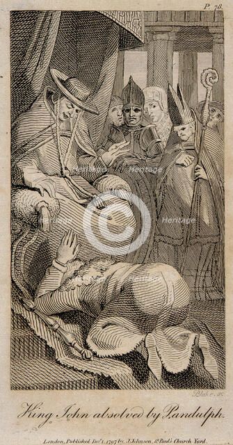 King John absolved by Pandulph (After Henry Fuseli), 1798. Artist: Blake, William (1757-1827)