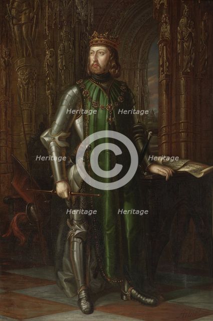 King John I of Castile, 1848. Artist: Arbiol y Rodríguez, Vicente (1812-1876)