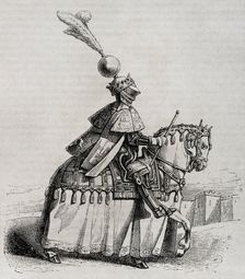 King John II wearing battle uniform, 15th century, 1852. Creator: Unknown